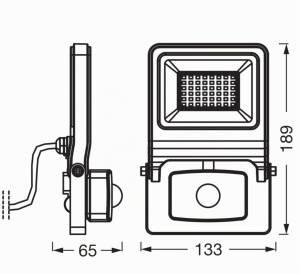 Proiector LED Osram ENDURA FLOOD 30W cu Sensibilitate IR, Alb - Img 3
