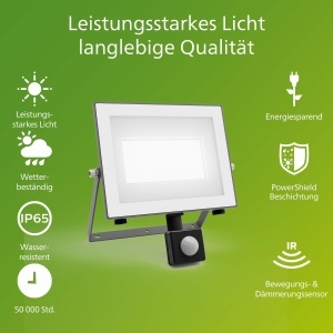 Proiector LED Philips Lois, 24W, 5000K, cu senzor de miscare, antracit - Img 2