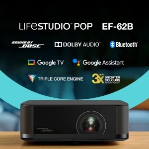 Proiector portabil Epson Lifestudio Pop EF-62B Negru Metalic 4K Pro-UHD Sunet Bose Google TV - Img 4