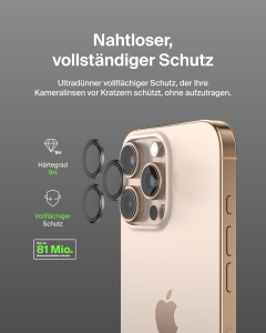 Protectie camera Belkin TemperedGlass pentru iPhone 17 Pro, 17 Pro Max, 16 Pro, 16 Pro Max, 2 bucati - Img 3