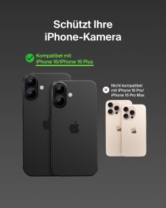 Protectie lente camera Belkin ScreenForce TemperedGlass pentru iPhone 171616 Plus, 2 buc - Img 2