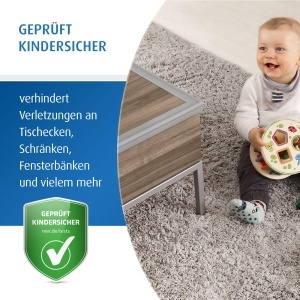 Protectie pentru margini Reer Kantenschutz Soft 2x1m gri spuma moale si rezistenta - Img 2