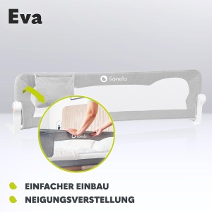 Protectie pentru pat Lionelo Eva, 150 cm, pliabila, cu retea aerisita - Img 5