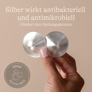 Protectie pentru sfarcuri Lansinoh Silberhutchen, 2 bucati, din argint 999, usor si confortabil - Img 3