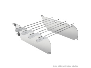 Protectie vant ROSLE VIDERO din inox, suport pentru 4 gratare, argintie - Img 2
