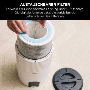 Purificator de aer Shark Compact HP100EU, HEPA, 60m, Alb - Img 6
