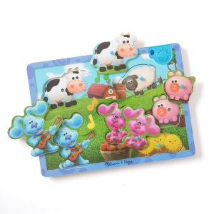 Puzzle din lemn Melissa Doug Blues Clues You, 6 piese, sunete si imagini