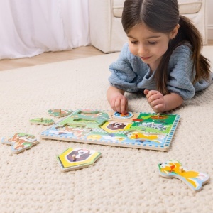 Puzzle din lemn pentru copii Melissa Doug, animale de companie, 8 piese, 2 ani - Img 7