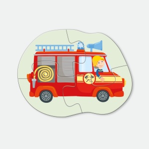 Puzzle HABA 4 Piese - Vehicule de Interventie, 2-4 Piese, Papiere Rezistente - Img 6