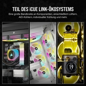 Racitor CPU Corsair iCUE LINK H115i RGB 280mm AIO Negru, QX140 RGB - Img 9