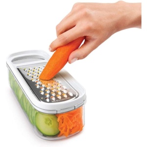 Racitor cu 3 cutite din inox Metaltex 19971010080, cu recipient si picioare antiderapante