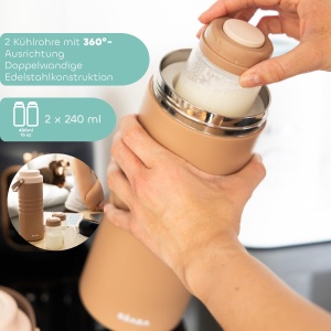 Racitor de lapte matern BEABA, capacitate 480 ml, din otel inoxidabil, racire 24h - Img 4