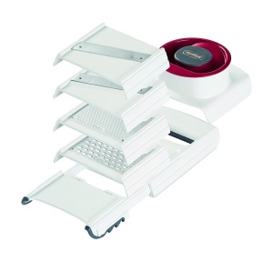 Racitor de legume Zyliss E900027 4 in 1, plasticotel inoxidabil, albrosu - Img 4