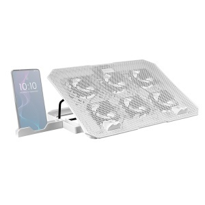 Racitor laptop Mars Gaming MNBC23, 6 ventilatoare cu LED albastru, suport smartphone, 2 USB 2.0