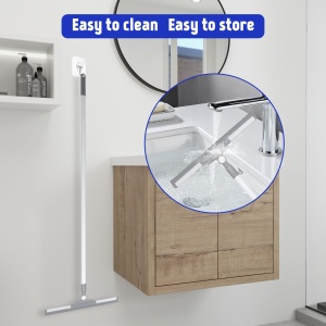 Racleta pentru feronerie Romon cu maner telescopic 136cm, din silicon, set de curatare feronerie - Img 6
