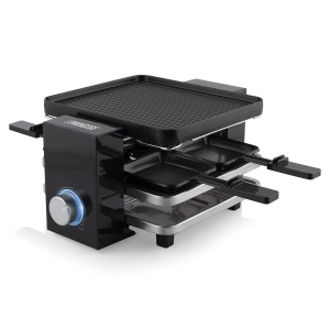 Raclette Princess Piano 162915 pentru 4 persoane, 700W, multifunctionala