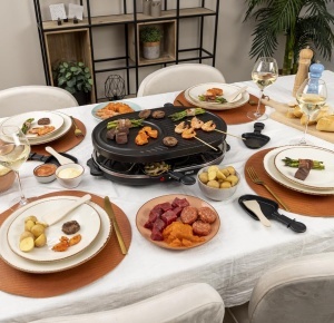 Raclette Tristar RA-2996 pentru 8 persoane, 1200W, culoare neagra - Img 3