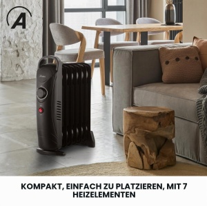 Radiator electric ARDES OILO MINI2 AR4R07M2, 800 W, 7 elemente, portabil - Img 6