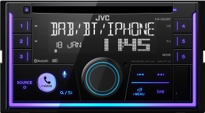 Radio auto JVC KW-DB95BT 2-DIN CD cu sistem hands-free DAB+ si Bluetooth (USB, AUX-In, 3 x Pre-Out 2.5V, Amazon Alexa, procesor de sunet, 4x50 W, iluminare VAR.) - Img 4