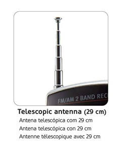 Radio portabil HAEGER cu antena telescopica de 29 cm, LED, intrare pentru casti - Img 3