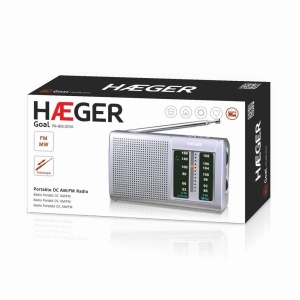 Radio portabil HAEGER GOAL AMFM cu antena telescopica de 32 cm si brat de prindere - Img 2