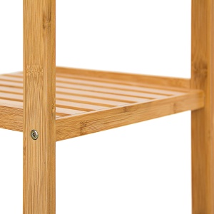 Raft de baie din bambus Relaxdays cu 3 rafturi, 79 x 33 x 33 cm, natural - Img 4