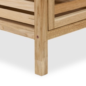 Raft de baie Relaxdays din nuc, 2 etajere, 86 x 40 x 36 cm - Img 8