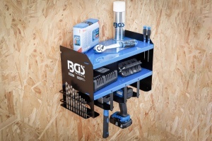 Raft pentru Unelte BGS 70332 cu 2 Ablaje, 4 Suporti, Capacitate 30 kg - Img 2