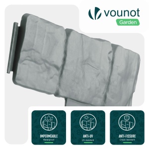 Rasenkante VOUNOT in Steinoptik 10 m, 40 bucati, Hellgrau - Img 4