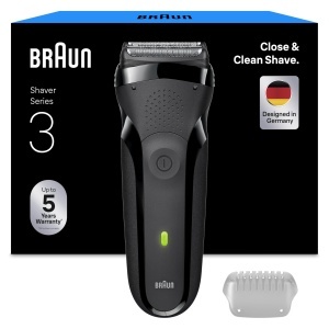 Rasierer Electric Braun Series 3, 300s, 2 Folii de Ras, Gri