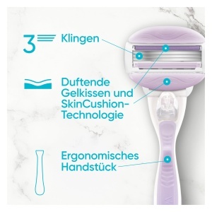 Rasierer pentru femei Gillette Venus ComfortGlide Breeze, 10 lame, mov - Img 3