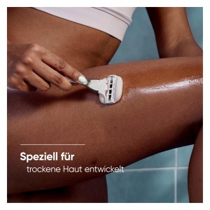 Rasierer pentru femei Gillette Venus Comfortglow, ergonomic, cu aloe vera, grigalben - Img 2