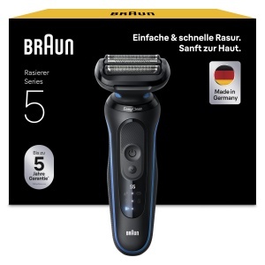 Rasitor Electric Braun Series 5, Model 51-B1000s, 3 Lame, Waterproof, Albastru