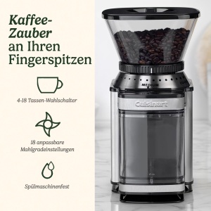 Rasnita de cafea Cuisinart, 18 trepte de macinare, capacitate 4-18 cesti, usor de curatat - Img 2