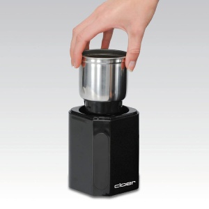 Rasnita electrica de cafea si condimente Cloer 7580, 200 W, pentru pesto, nuci si cereale, boabe de cafea de pana la 70 g, recipient detasabil din otel inoxidabil, negru - Img 4