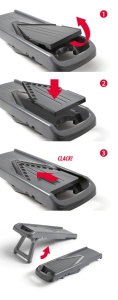 Rasnita Metaltex Slice-V cu 5 insertii, protectie pentru degete, gri - Img 5