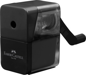 Rasnita pentru creioane Faber-Castell cu manivela, neagra, pentru creioane de max. 8,4 mm - Img 1