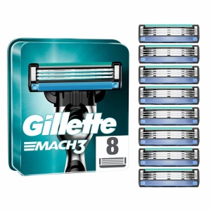 Rasoir cu lama Gillette Mach3, 8 unitati, protectie pentru piele