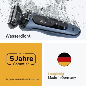 Rasoir electric Braun Series 5, 52-A1000s, albastru, 50 min autonomie - Img 6