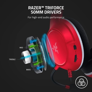 Razer Kaira X - Casti de gaming cu fir pentru Xbox Series X|S (driver TriForce de 50 mm, microfon cardioid HyperClear, comenzi incorporate, compatibilitate multiplatforma) rosu - Img 2