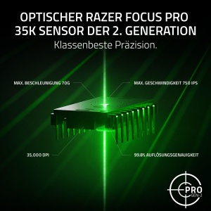 Razer Viper V3 Pro - Mouse de gaming ultrausor fara fir pentru esports (8k Hz HyperPolling, design usor de 54g, senzor Focus Pro 35K DPI, HyperSpeed wireless, 95 de ore de viata a bateriei) Negru - Img 4