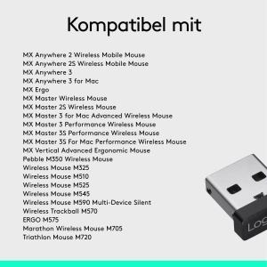 Receptor USB Logitech Unifying, Negru, Conexiune pentru 6 Dispozitive - Img 4