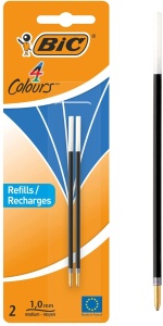 Rechizita BIC 4 Culori Mina Reincarcabila, Albastru, 2 Buc, 1.0 mm