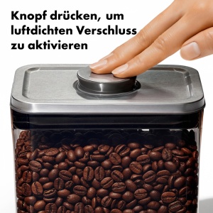 Recipient pentru cafea OXO Steel POP, 1,6 l, cu capac din otel inoxidabil, cu lingura inclusa - Img 4