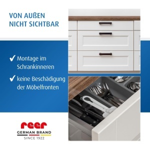 Reer Besteckschubladen-Sicherung Alb Protectie pentru Sertare cu Montaj Simplu - Img 7