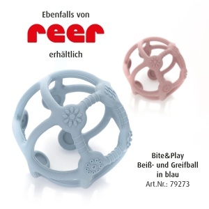 Reer BitePlay Beiss- und Greifball Baby Jucarie Multifunctionala Silicon Sigur - Img 5