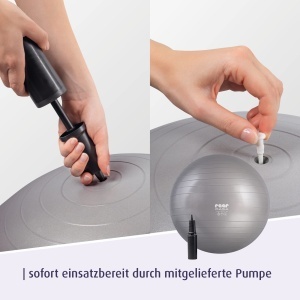 Reer Gymnastikball Mama 2025 Gri Anti-Burst 65cm - Img 4