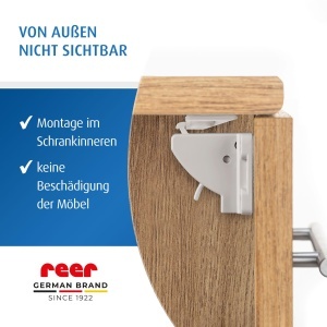 Reer Magnetschloss Set 8 Piese Siguranta Magnetica pentru Copii si Bebelusi - Img 6