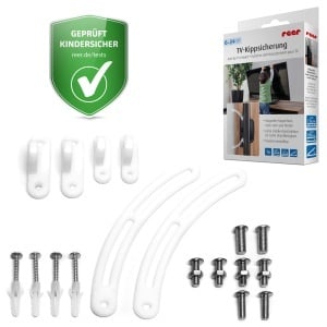 Reer Protectie TV Anti-Rasturnare Alb Distanta Reglabila 5-18 cm