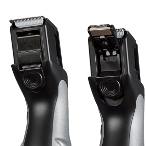 Remington Beard Trimmer Men [auto-ascutire. Lame ceramice / 0,4-18 mm] Set de tuns barba (cadran cu 9 setari de lungime de la 1,5 mm, retea / baterie, indicator de incarcare LED, aparat de tuns par lung) MB320C - Img 3
